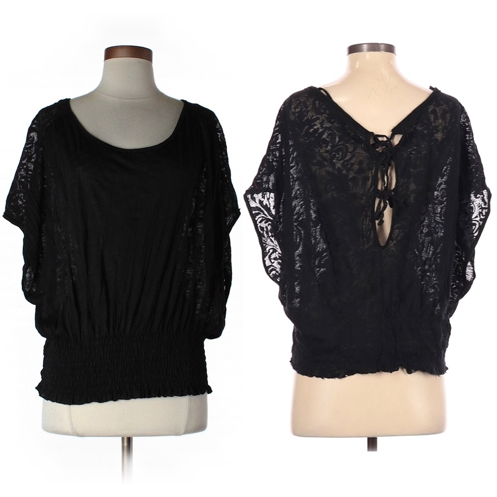 ❤️ EUC Free People Lace -y Black Top